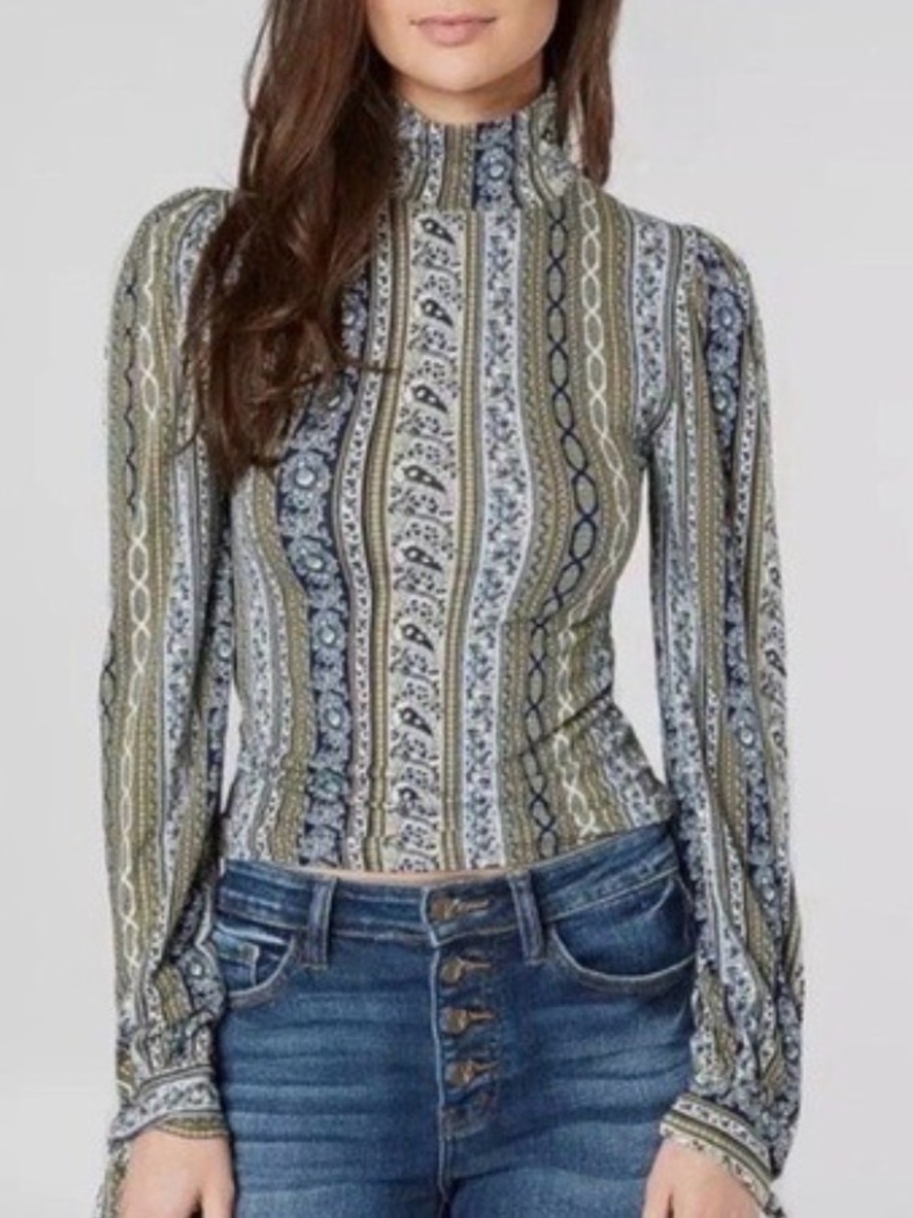 Free People Donatella Turtleneck Top Size S